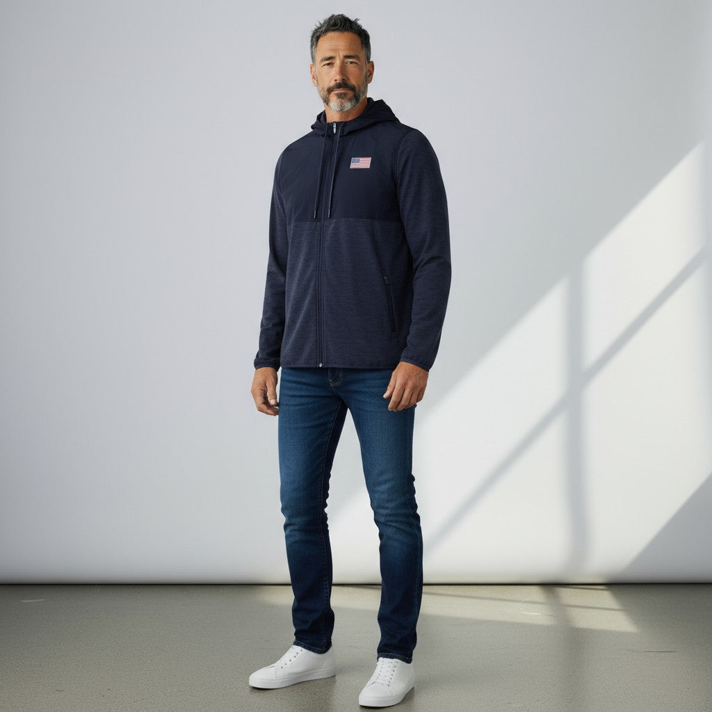 American Flag Men's Sway Jacket (Navy)*