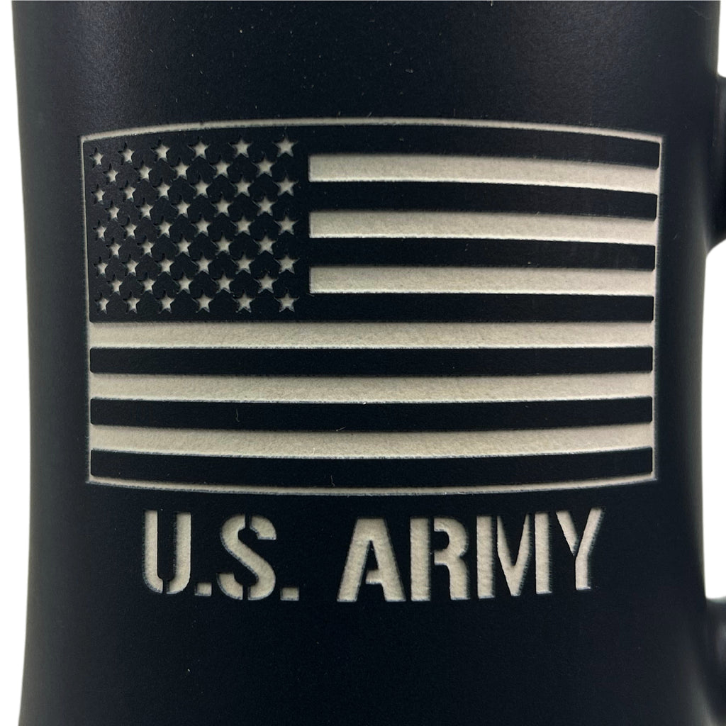 Army American Flag MK Etched Mug (Black)