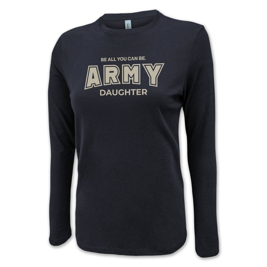 Army Daughter Women's Long Sleeve T-Shirt (Black)