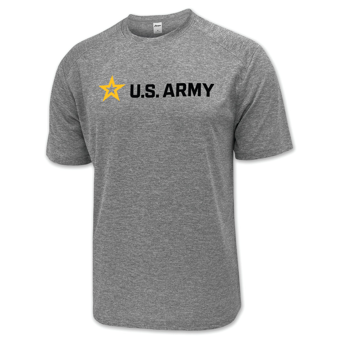 Army Star Full Chest Performance T-Shirt (Grey)