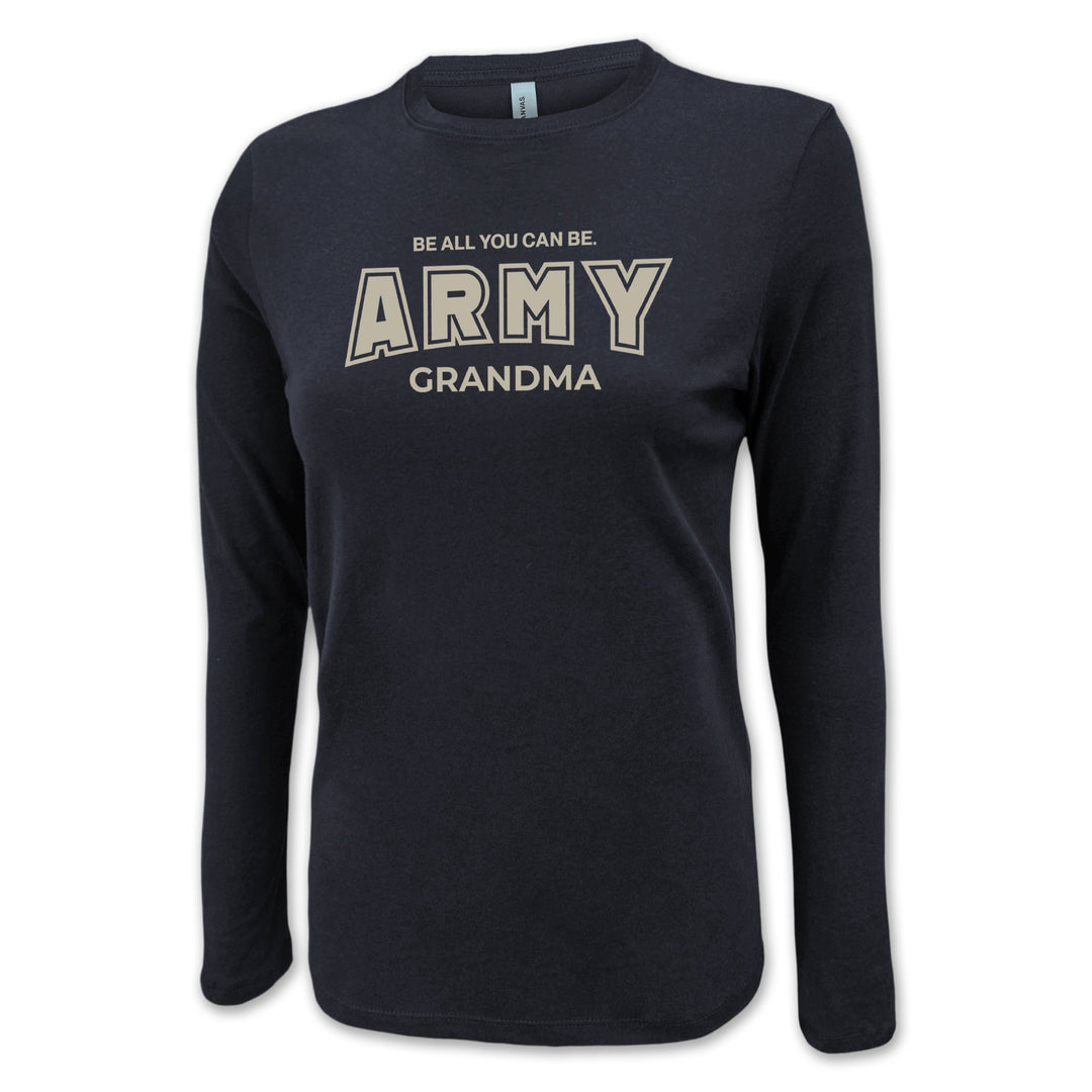 Army Grandma Women's Long Sleeve T-Shirt (Black)