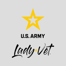 Load image into Gallery viewer, Army Lady Vet Left Chest Ladies T-Shirt