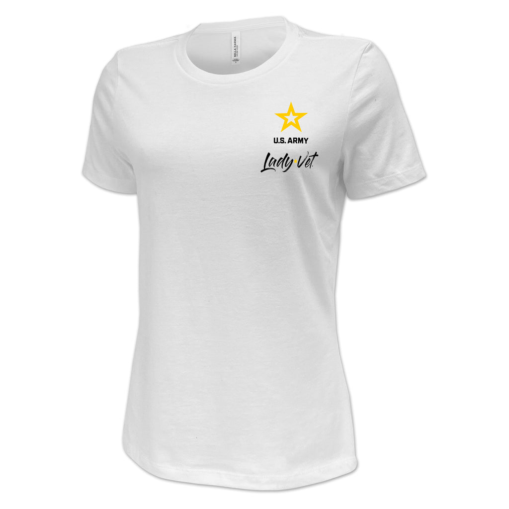 Pick Your Design Army Ladies T-Shirt (White)