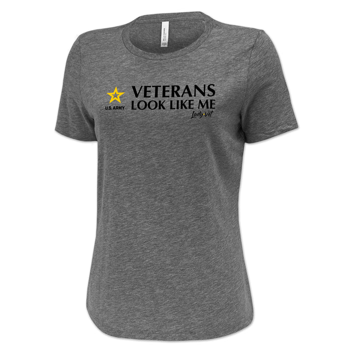 Army Lady Vet Looks Like Me Ladies T-Shirt