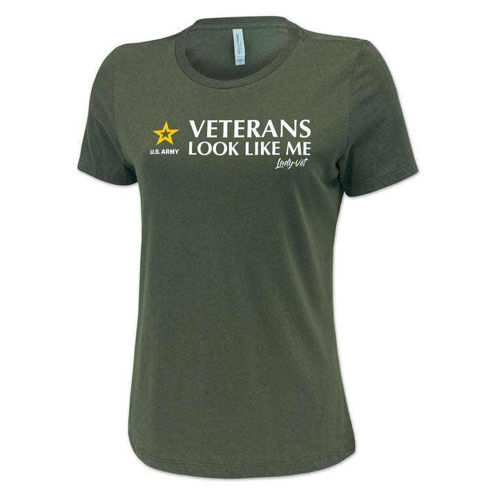 Army Lady Vet Looks Like Me Ladies T-Shirt