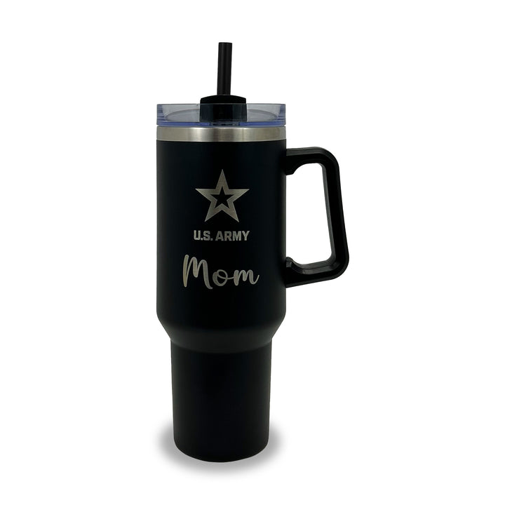 Army Mom 40oz Stainless Steel Travel Mug (Black)
