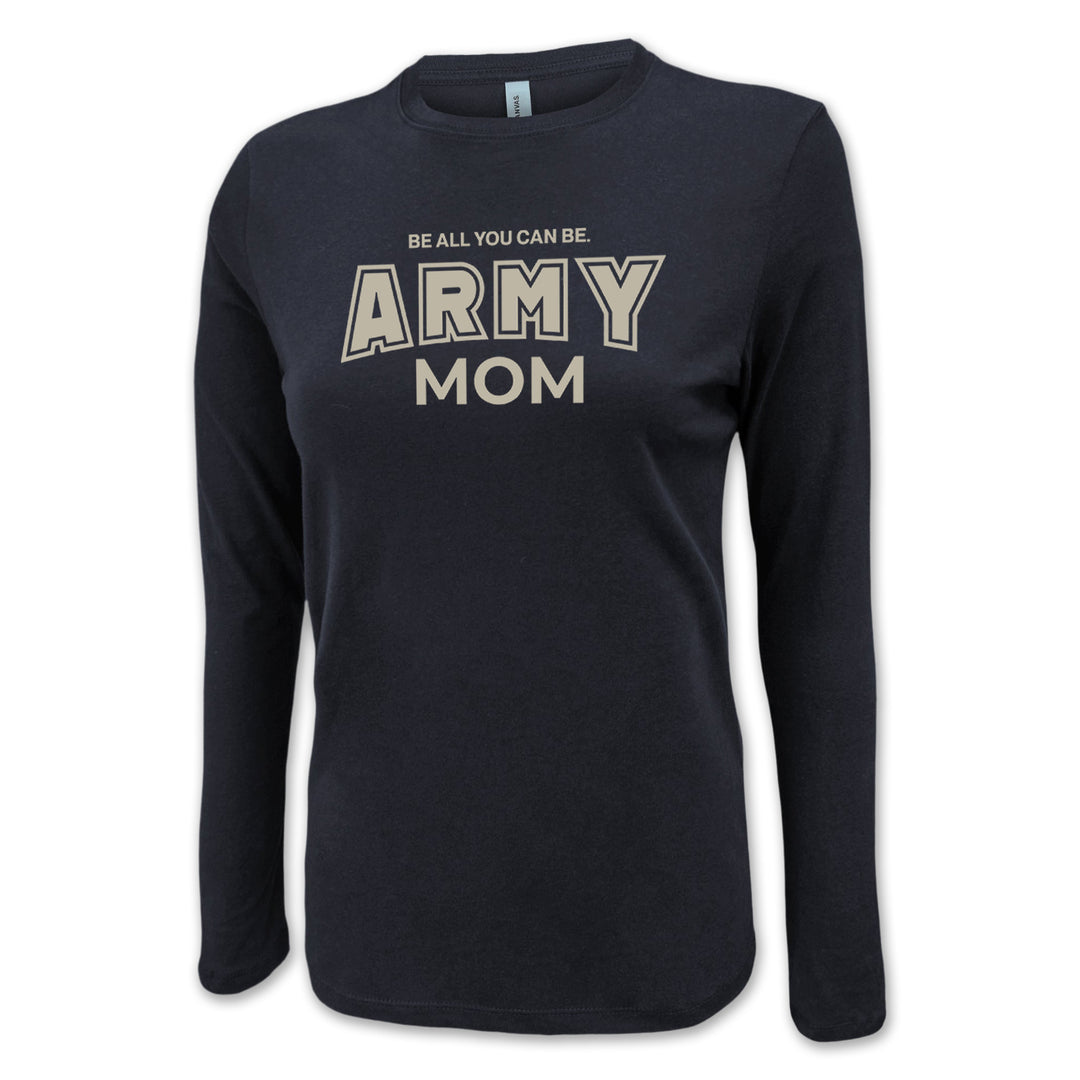 Army Mom Women's Long Sleeve T-Shirt (Black)