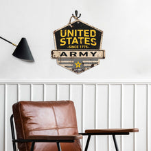 Load image into Gallery viewer, Army Rustic Badge Logo Sign