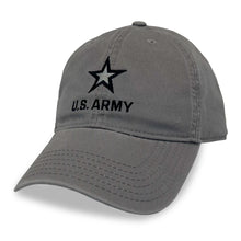 Load image into Gallery viewer, Army Star Stacked Logo Hat (Grey)