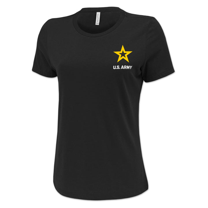Army Star Ladies Left Chest Logo T-Shirt