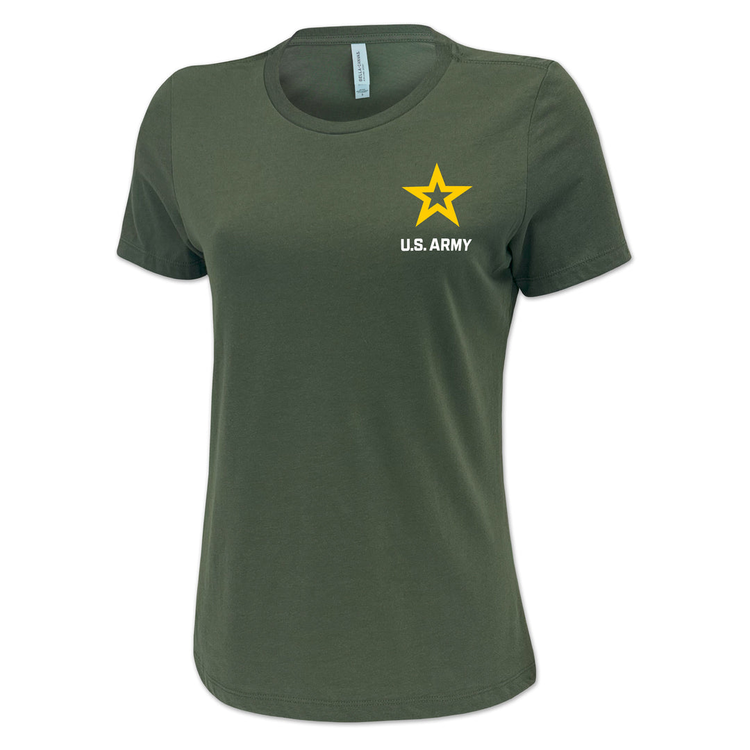 Army Star Ladies Left Chest Logo T-Shirt