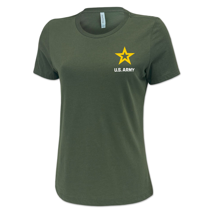 Army Star Ladies Left Chest Logo T-Shirt