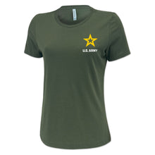 Load image into Gallery viewer, Army Star Ladies Left Chest Logo T-Shirt