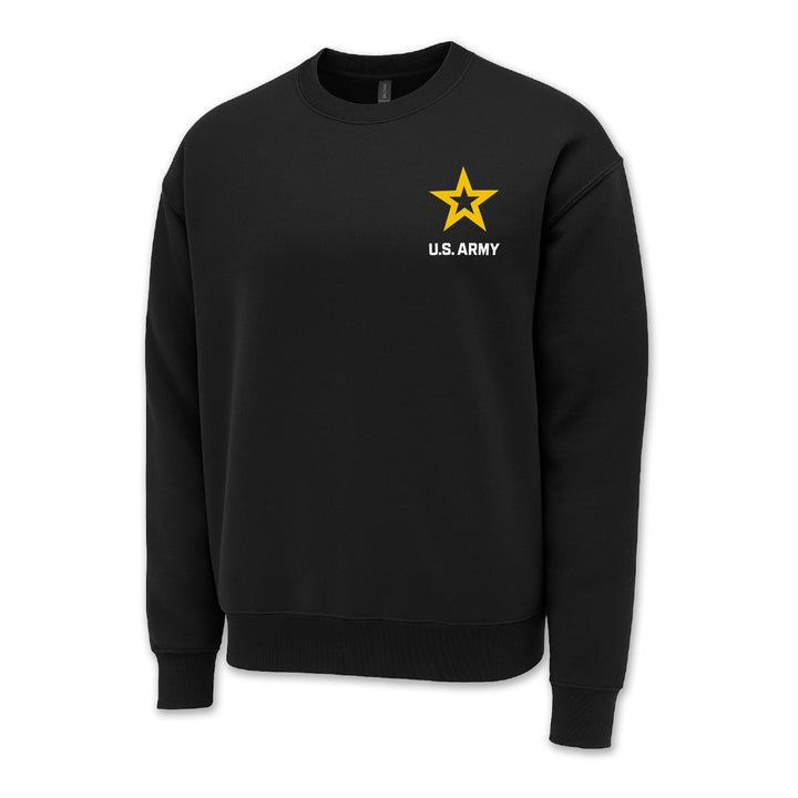 Army Star Left Chest Crewneck