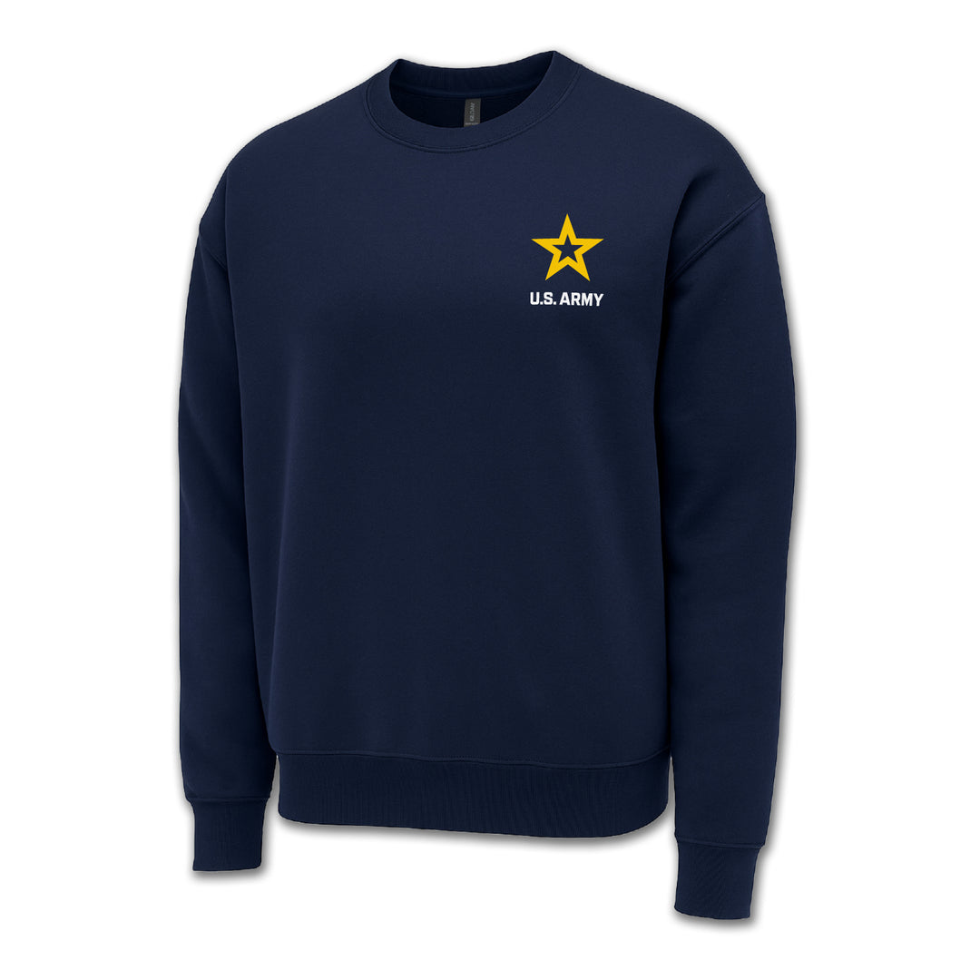 Army Star Left Chest Crewneck