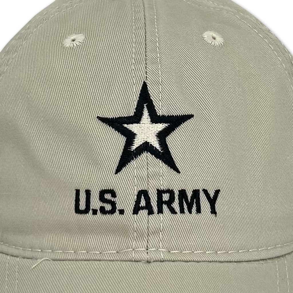 Army Star Stacked Logo Hat (Stone)