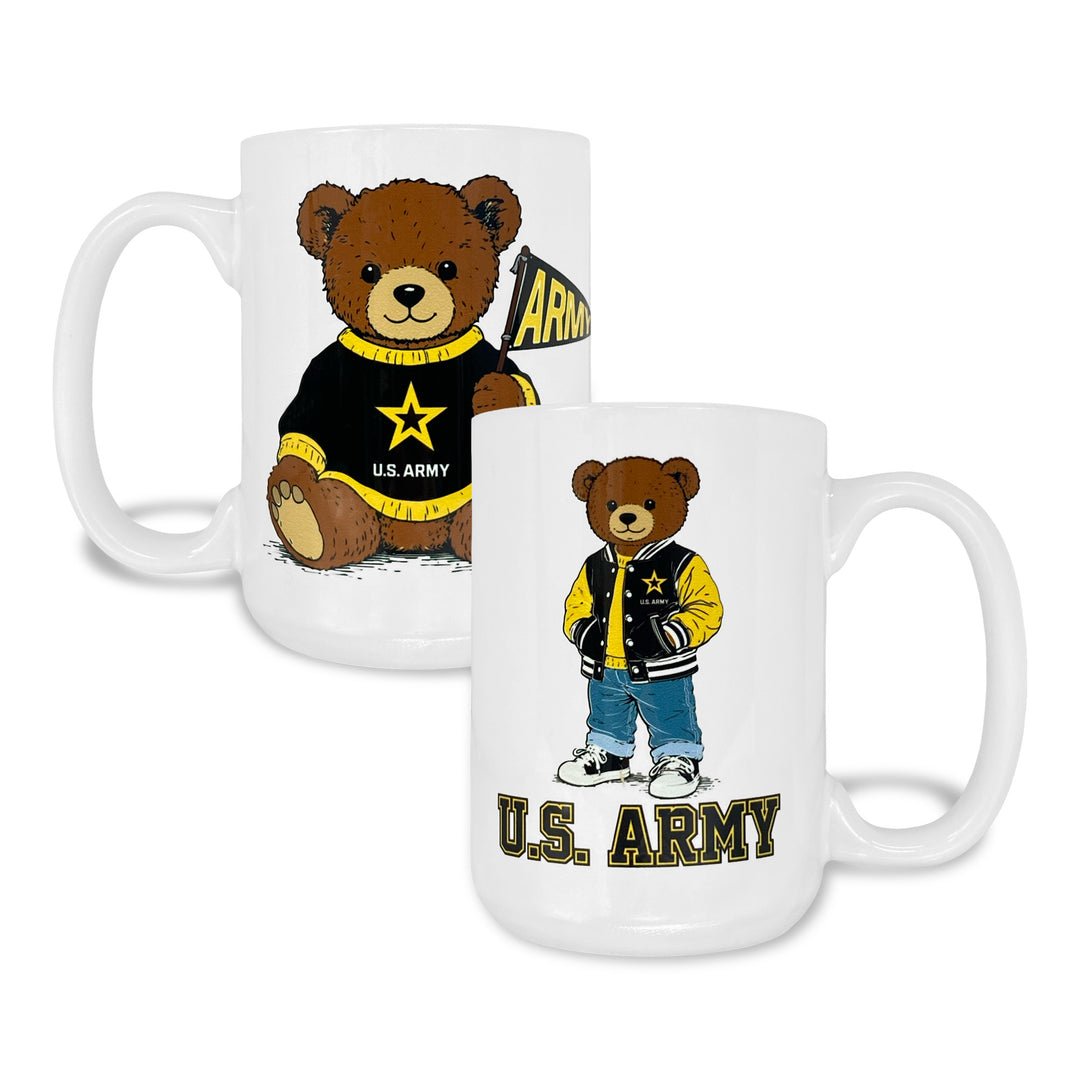 Army Teddy Bear 15oz Mug (White)