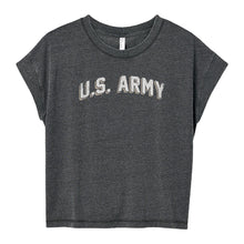Load image into Gallery viewer, Army Ladies Distressed Arch T-Shirt (Washed Black)