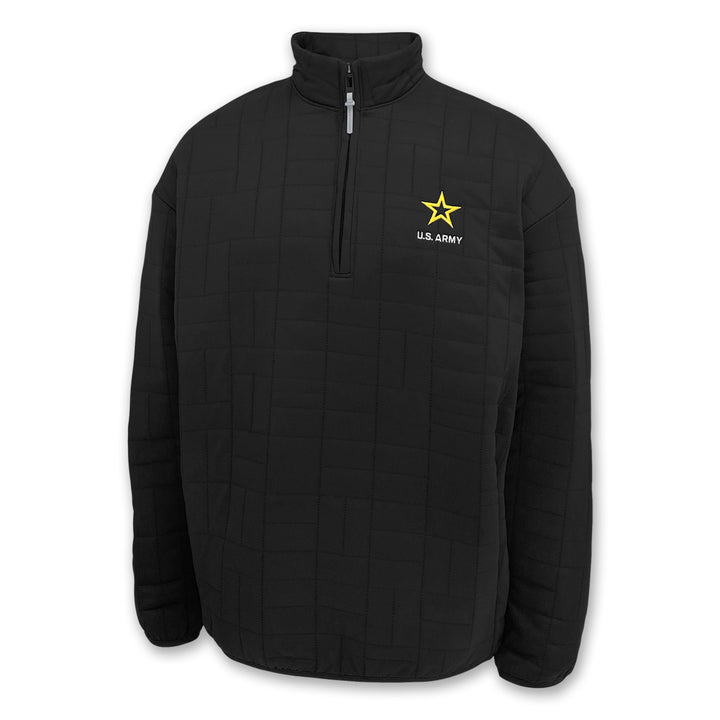 Army Under Armour Quilted 1/4 Zip Pullover (Black)