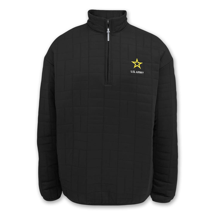 Army Under Armour Quilted 1/4 Zip Pullover (Black)