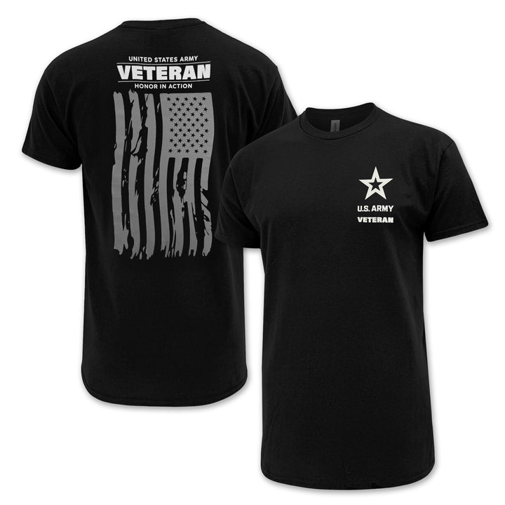 Army Veteran Flag T-Shirt (Black)