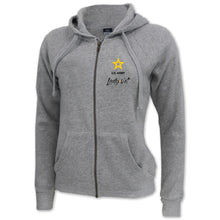 Load image into Gallery viewer, Army Lady Vet Left Chest Full Zip Hood