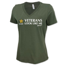 Load image into Gallery viewer, Army Lady Vet Looks Like Me Ladies V-Neck T-Shirt