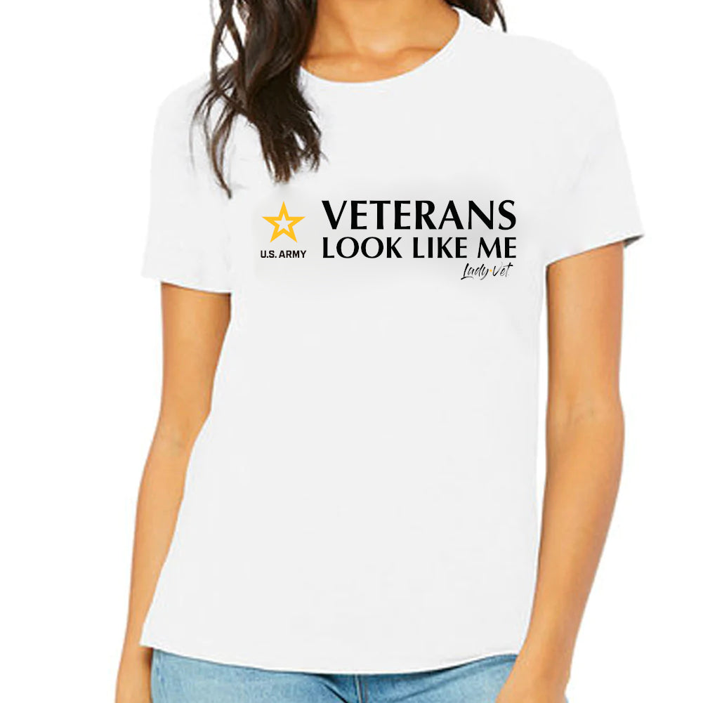 Army Lady Vet Looks Like Me Ladies T-Shirt