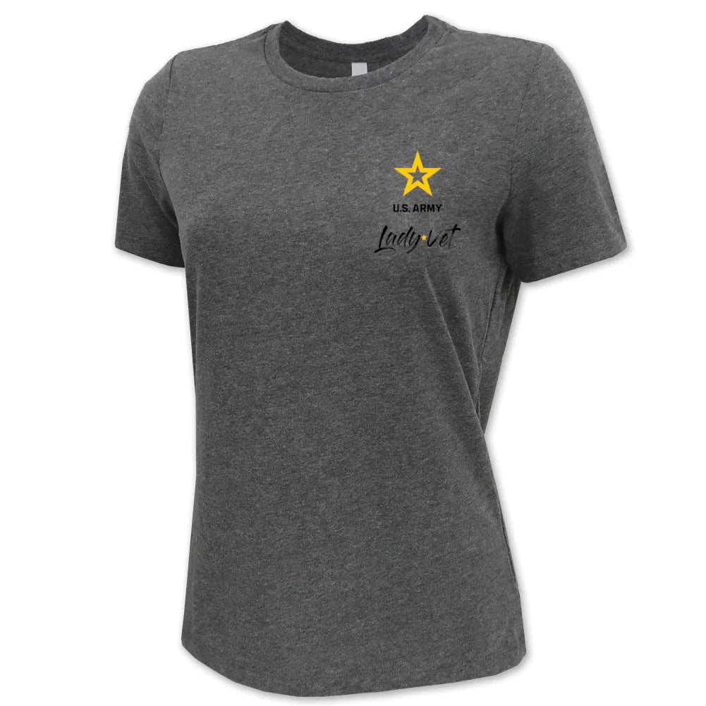 Army Lady Vet Left Chest Ladies T-Shirt