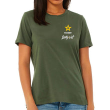Load image into Gallery viewer, Army Lady Vet Left Chest Ladies T-Shirt