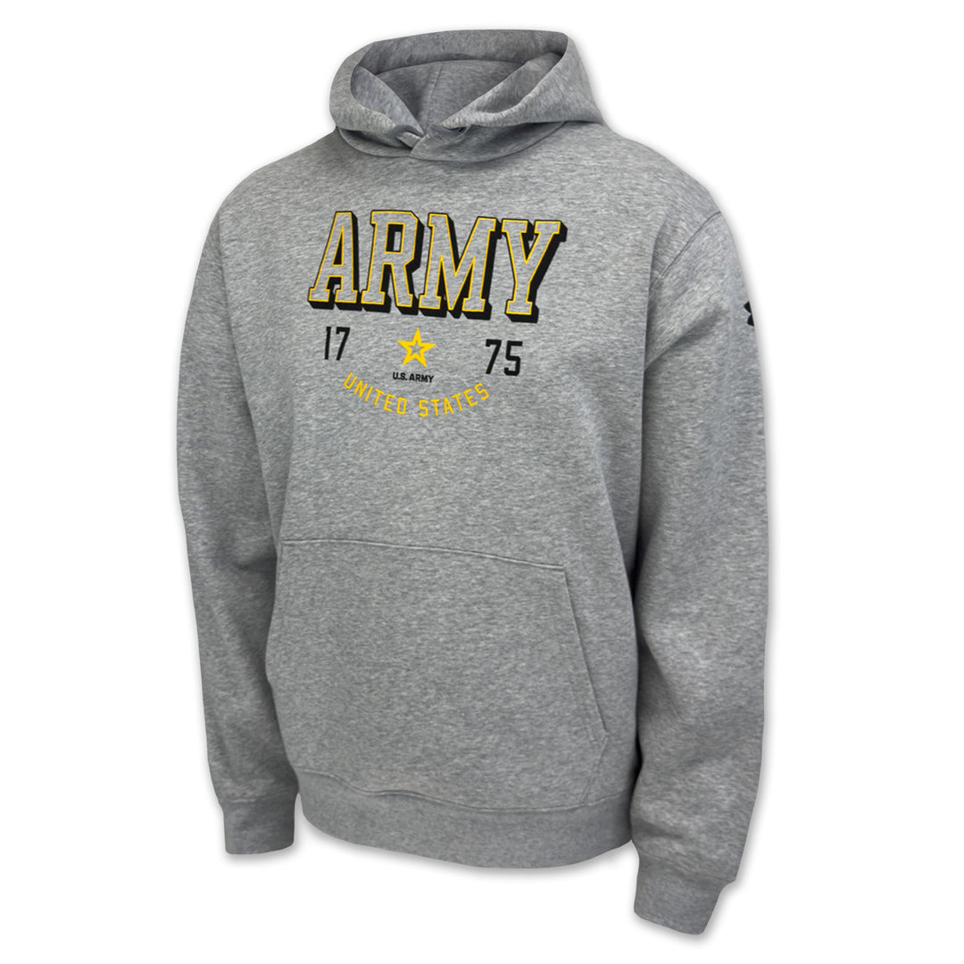 Army Under Armour 1775 Icon Fleece Hood (Grey)