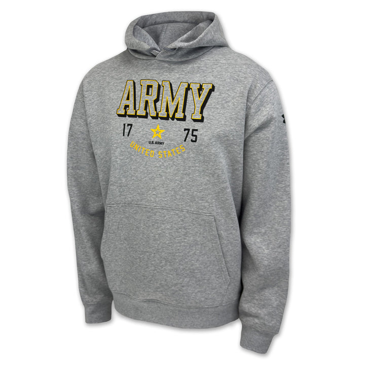 Army Under Armour 1775 Icon Fleece Hood (Grey)