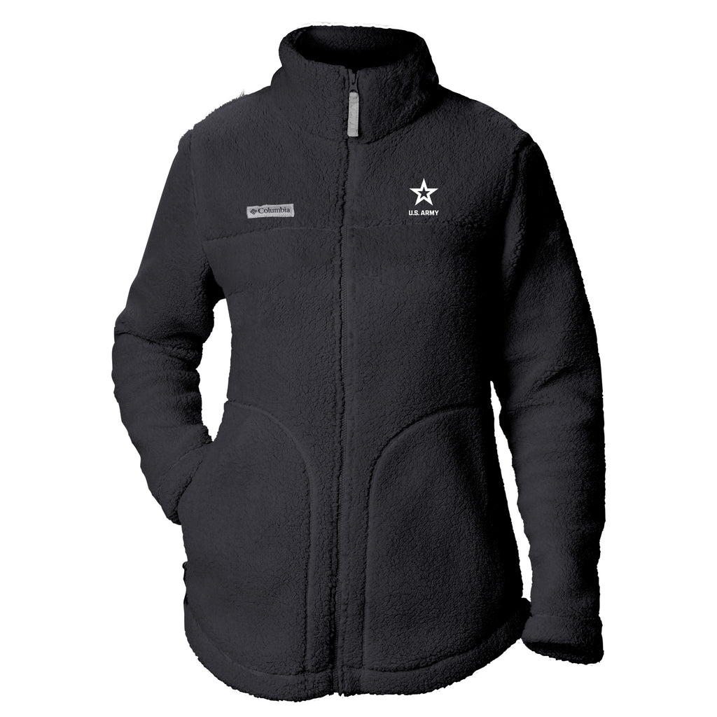 Army Star Columbia Women's West Bend Full Zip Fleece Jacket (Black)*