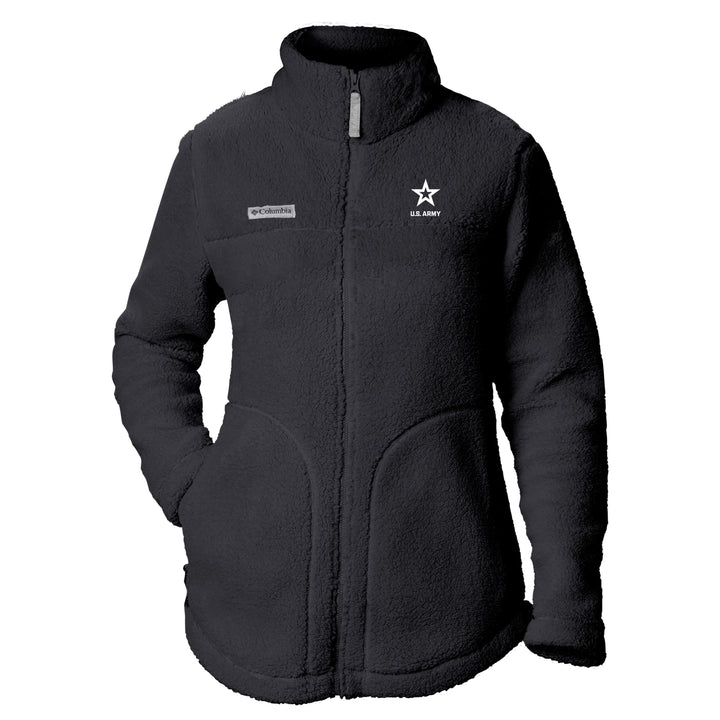 Army Star Columbia Women's West Bend Full Zip Fleece Jacket (Black)*