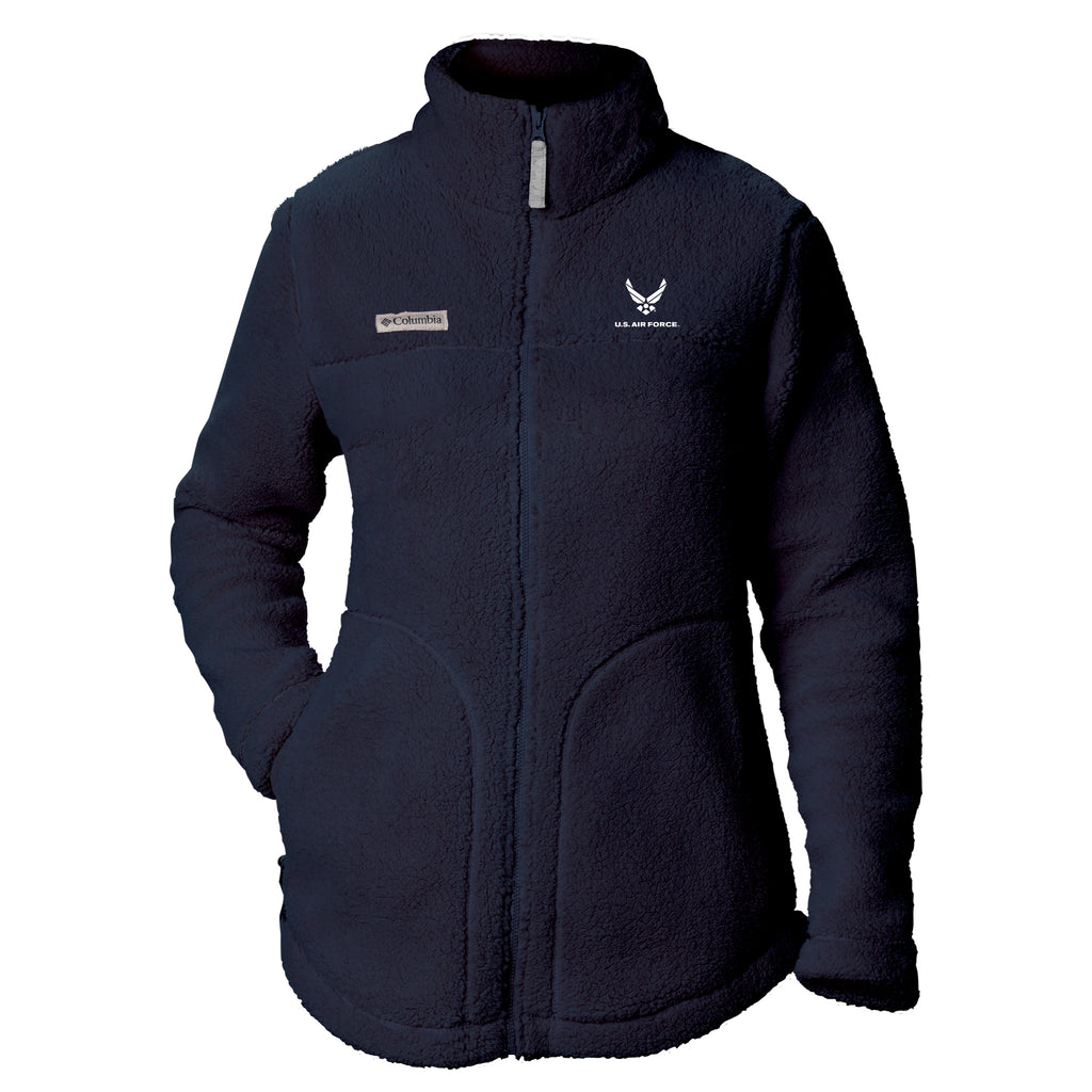 Air Force Wings Columbia Women's West Bend Full Zip Fleece Jacket (Navy)*