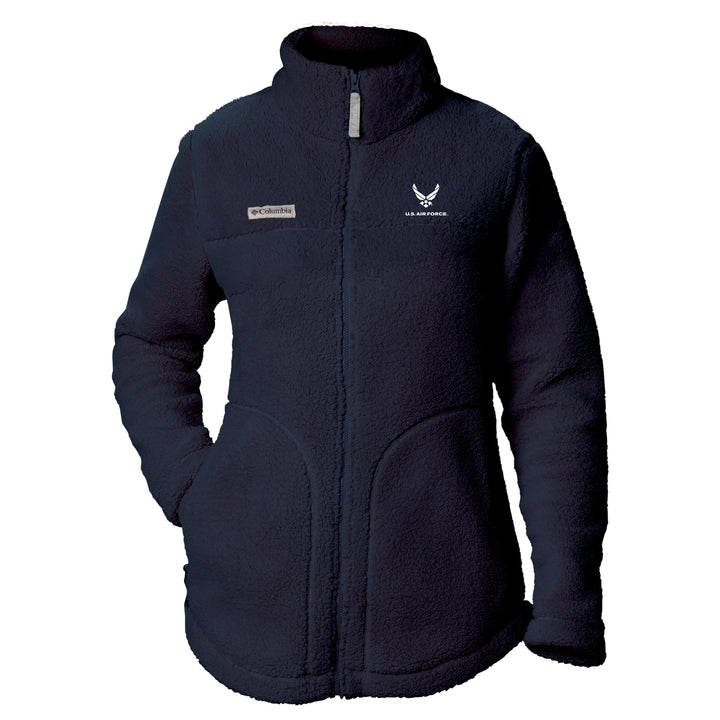 Air Force Wings Columbia Women's West Bend Full Zip Fleece Jacket (Navy)*
