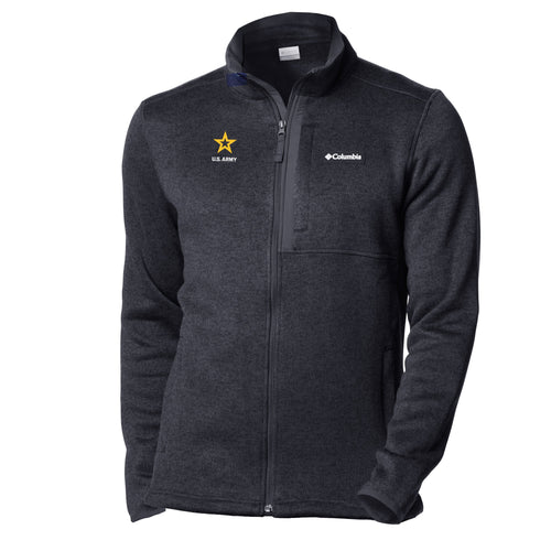 Army Star Columbia Sweater Weather Full Zip Fleece Jacket (Black)*