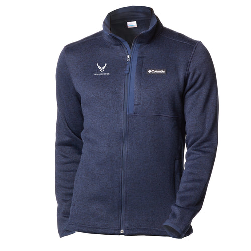 Air Force Wings Columbia Sweater Weather Full Zip Fleece Jacket (Navy)*