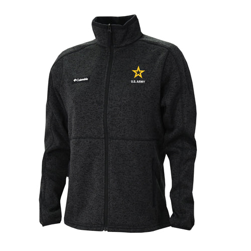 Army Star Columbia Women's Sweater Weather Fleece Full Zip Jacket (Black)*