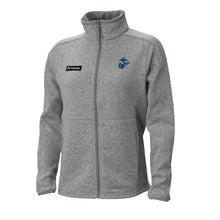 Load image into Gallery viewer, Marines EGA Columbia Women&#39;s Sweater Weather Fleece Full Zip Jacket (Grey)*