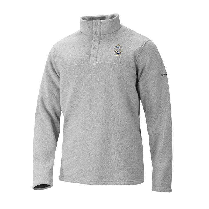 Navy Anchor Columbia Alto Pass Half Snap Pullover (Grey)*