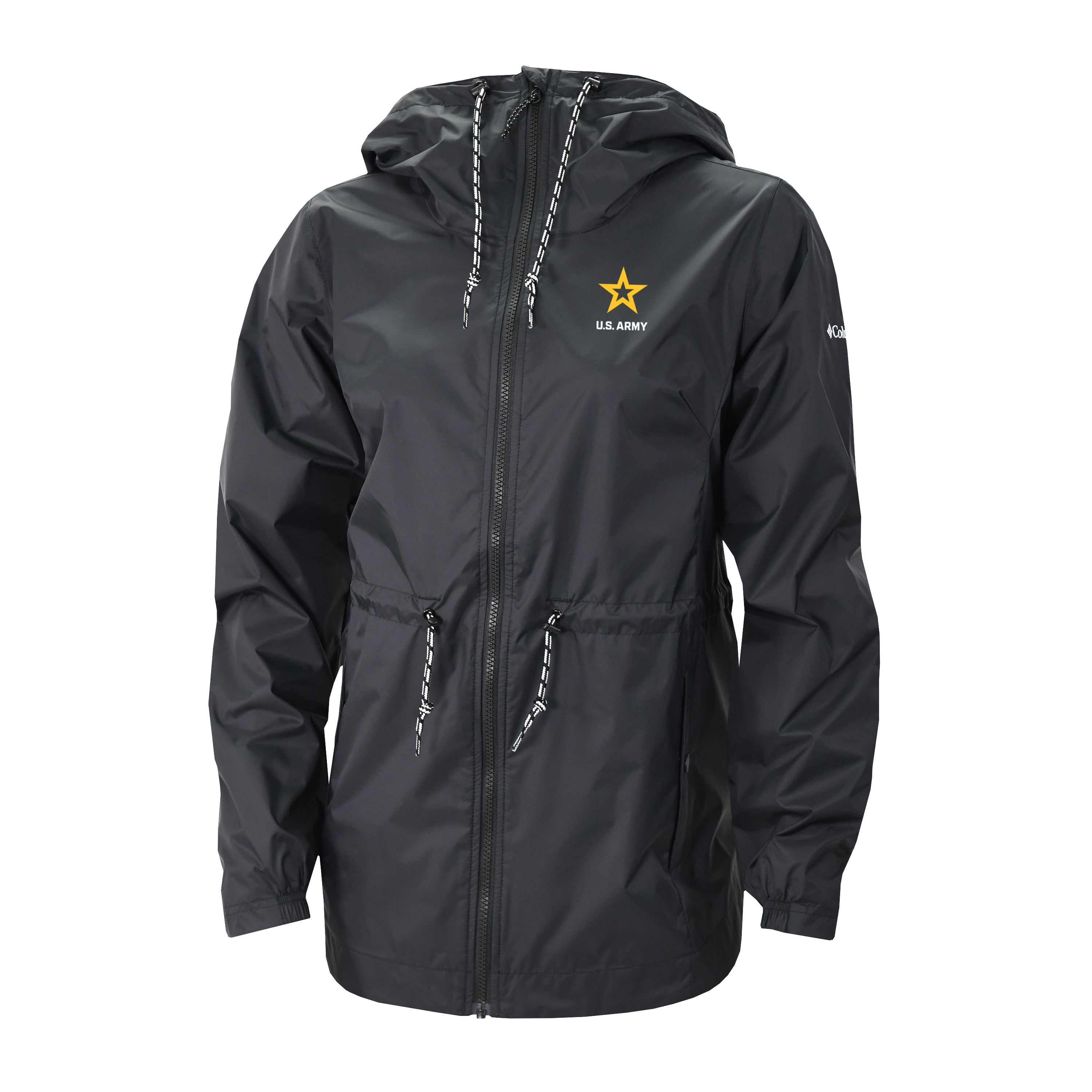 Army Star Columbia Women's Lily Park Rain Jacket (Black)*