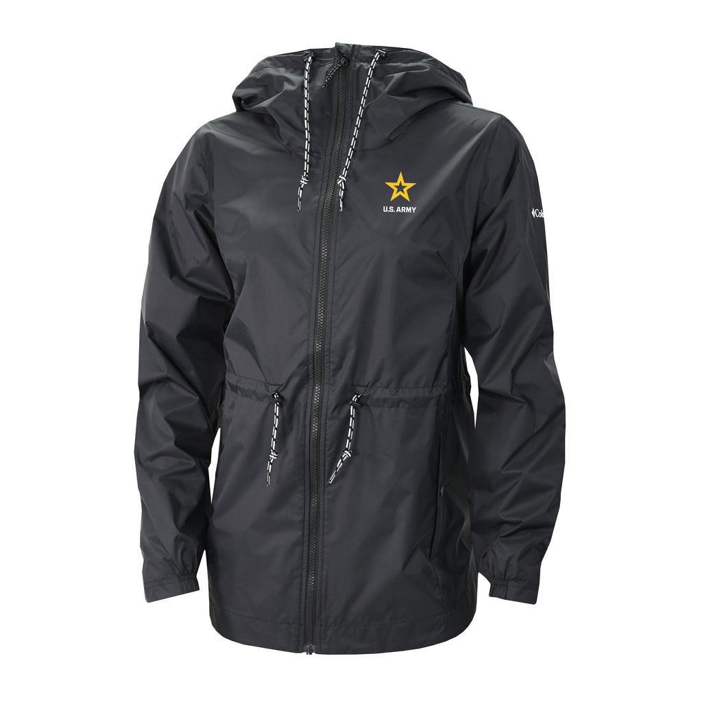 Army Star Columbia Women's Lily Park Rain Jacket (Black)*