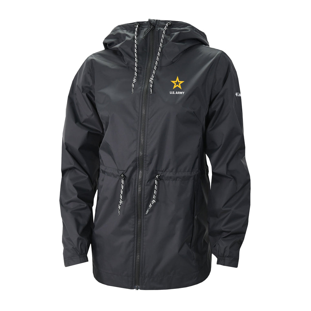 Army Star Columbia Women's Lily Park Rain Jacket (Black)*