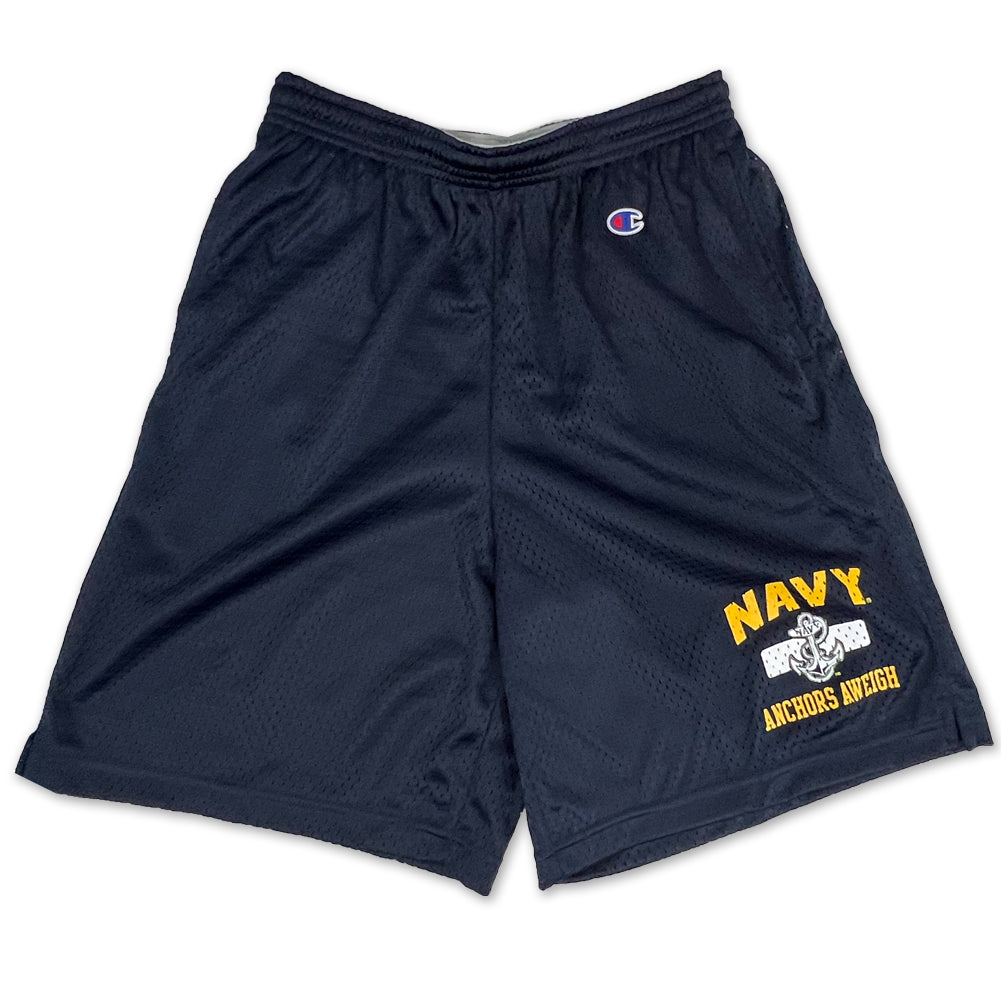 Navy Anchor Champion Mesh Shorts (Navy)