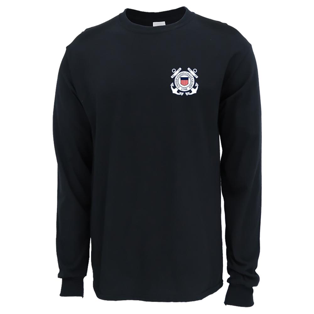 Pick Your Design Coast Guard Long Sleeve T-Shirt (Black)