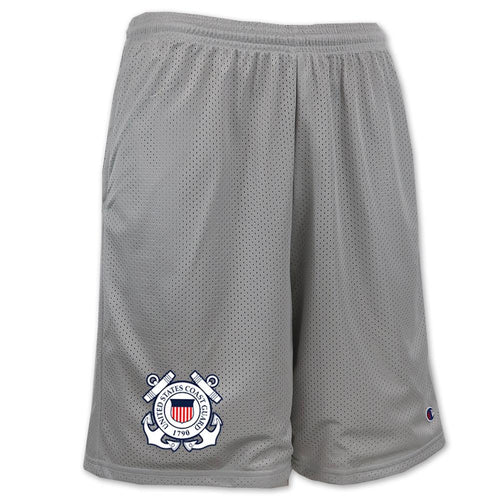 Pick Your Design Coast Guard Champion Mesh Shorts (Grey)