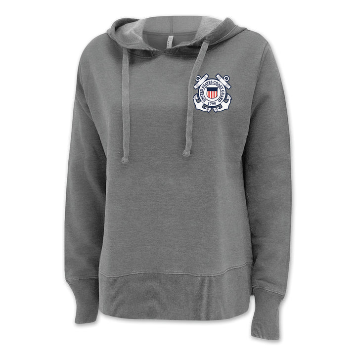 Coast Guard Seal Left Chest Ladies Hood