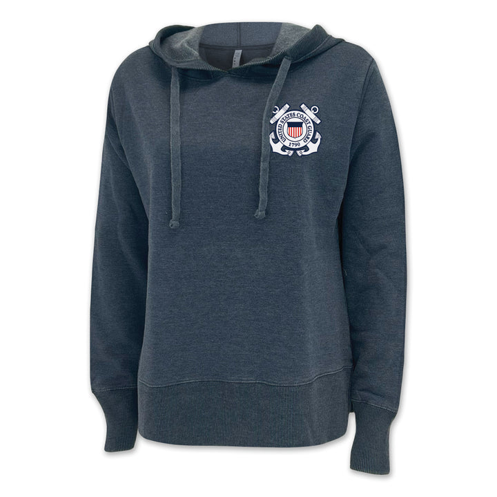 Coast Guard Seal Left Chest Ladies Hood