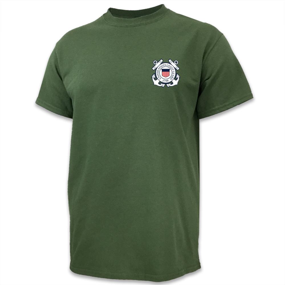 Pick Your Design Coast Guard T-Shirt (OD Green)